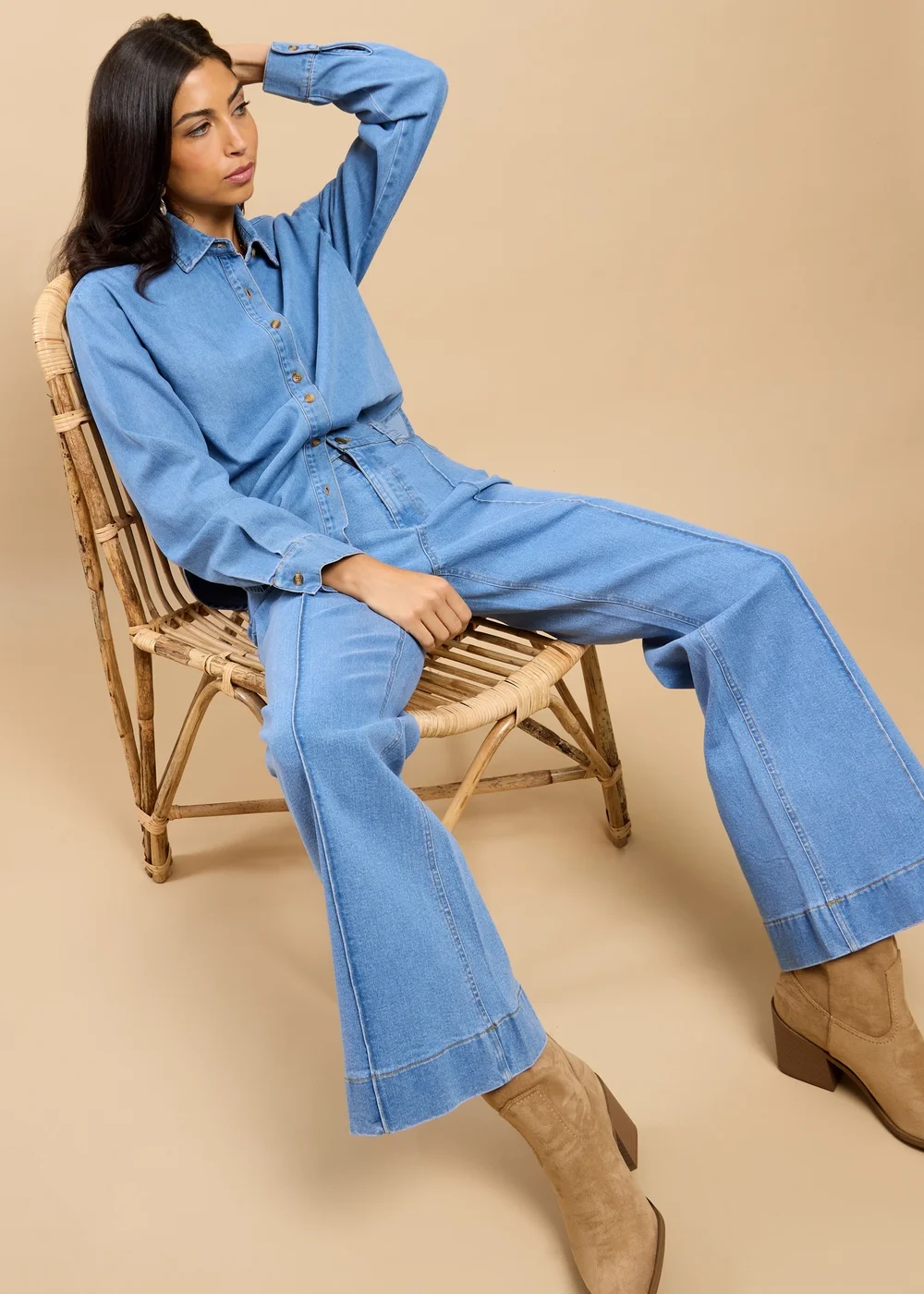 Little Mistress Blue Denim Shirt Vicky Pattison EDIT - XL Image 5