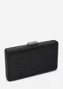 Where's That From Veil Black Embellished Hard-Case Evening Clutch Bag - One Size Image 3