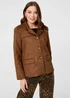 Izabel London Brown Faux Suede Pocket Front Slim Jacket - 12 Image 4
