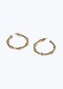 Muse Gold Knot Hoop Earrings - One Size Image 2