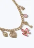 Muse Gold Heart and Key Charm Necklace - One Size Image 2