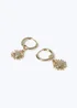 Muse Gold Hoop Sun Drop Earrings - One Size Image 2