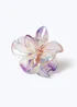 Muse Purple Shiny Hibiscus Flower Claw Clip - One Size Image 2