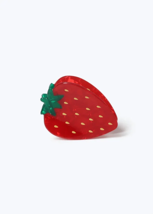 Muse Red Strawberry Claw Hair Clamp - One Size Image 1