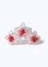 Muse White Triple Flower Claw Clip - One Size Image 1