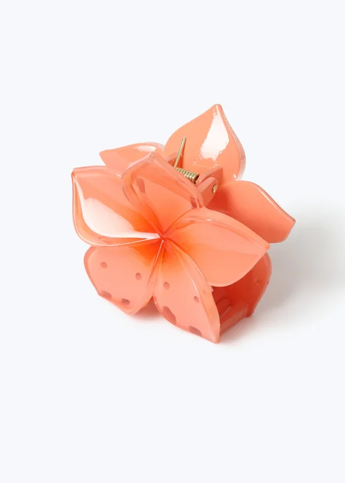 Muse Coral Hawaiian Flower Hair Clamp - One Size Image 2