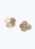 Muse Gold Filigree Flower Stud Earrings - One Size Image 1