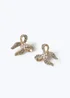 Muse Gold Pearl Bow Stud Earrings - One Size Image 2