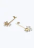 Muse Gold Pearl Heart Stick Drop Earrings - One Size Image 2