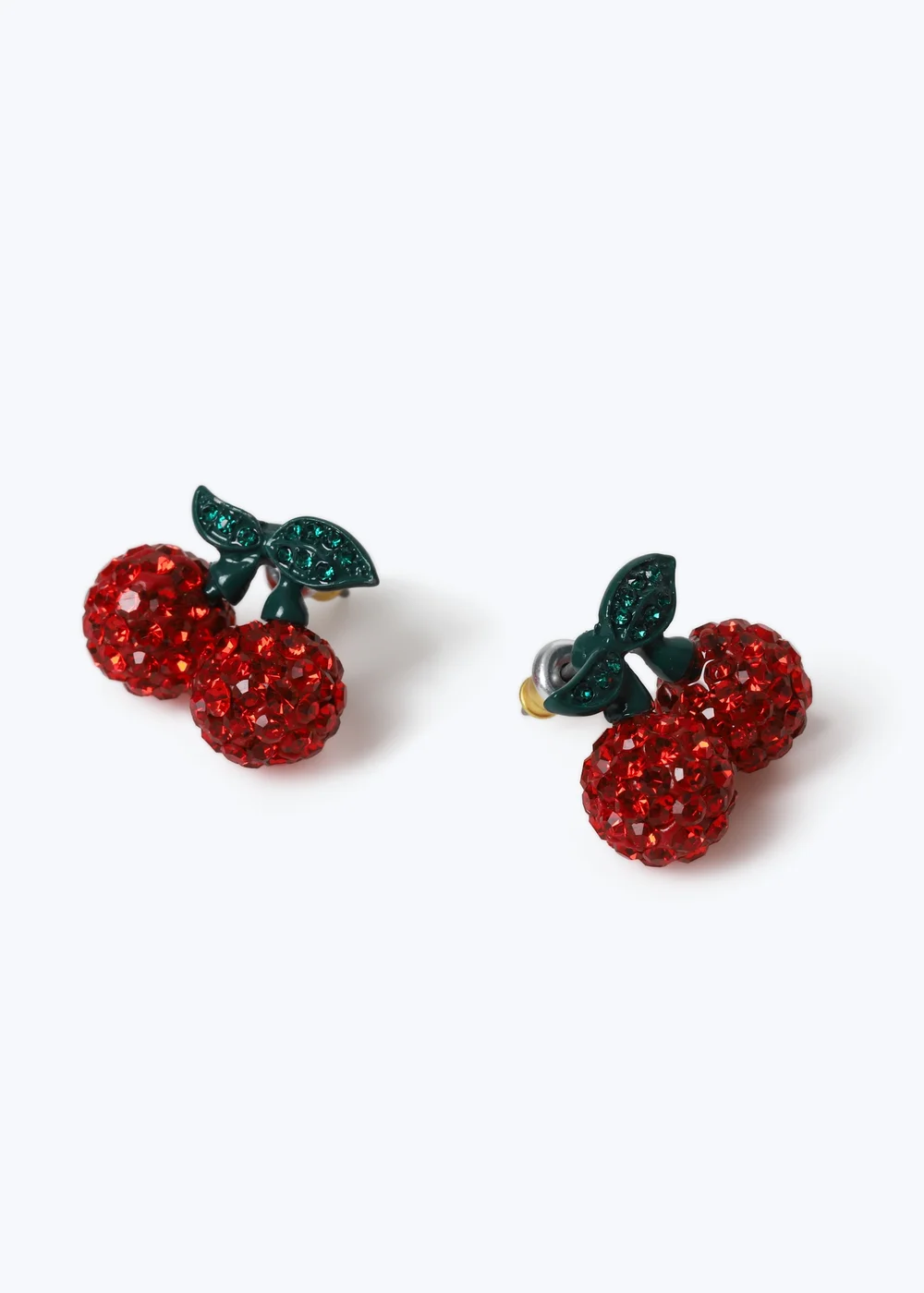 Muse Red Shambala Cherry Stud Earrings - One Size Image 2