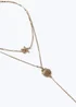 Muse Gold Starfish Shell Multilayer Necklace - One Size Image 2
