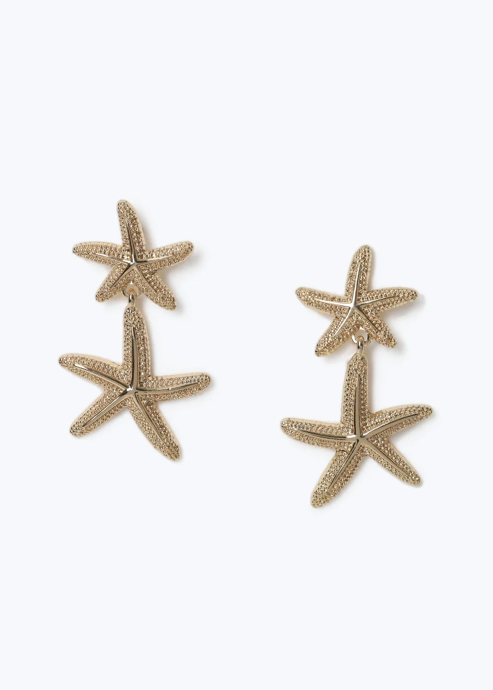 Muse Gold Double Starfish Earrings - One Size Image 1
