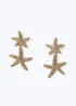 Muse Gold Double Starfish Earrings - One Size Image 1