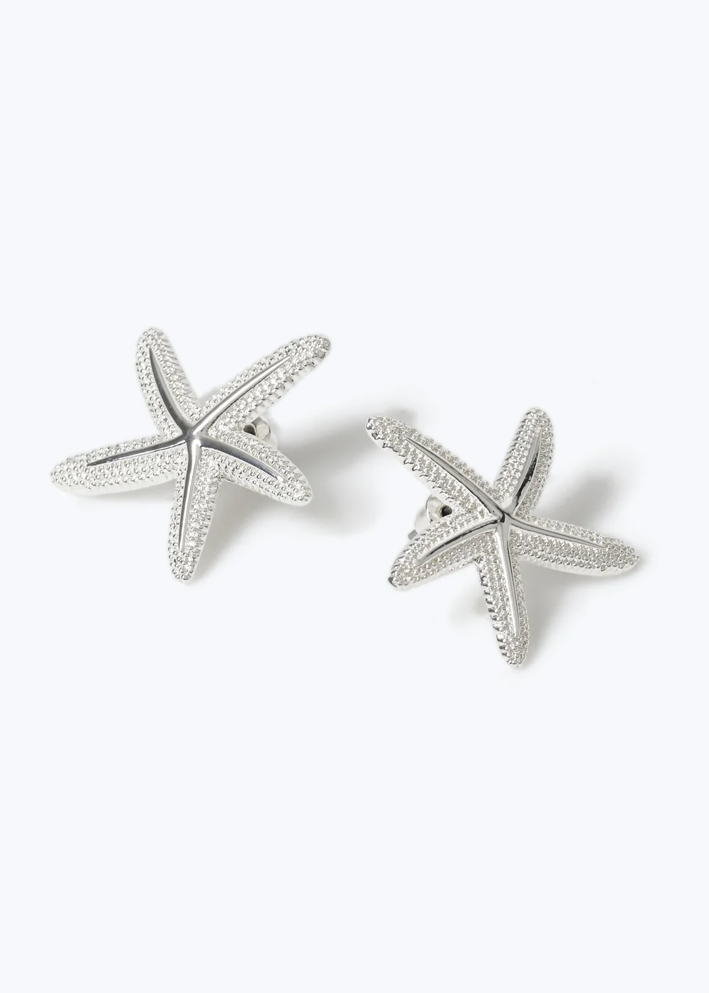 Muse Silver Starfish Stud Earrings - One Size Image 2