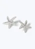 Muse Silver Starfish Stud Earrings - One Size Image 2