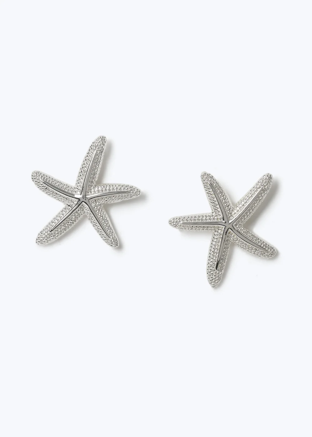 Muse Silver Starfish Stud Earrings - One Size Image 1