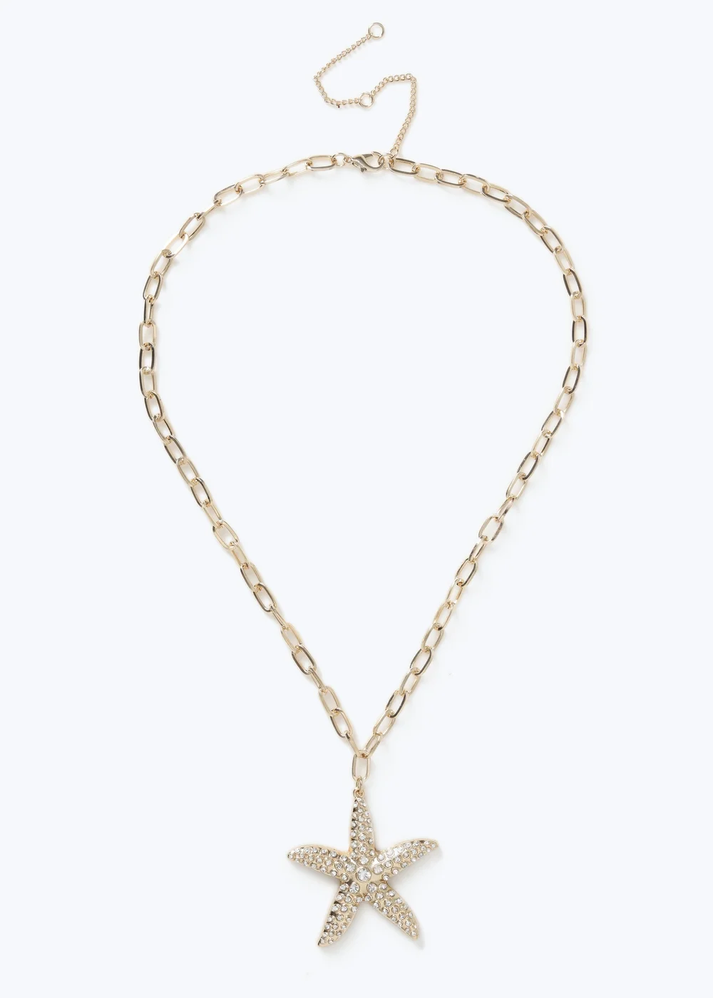 Muse Gold Starfish Metal Pendant Necklace - One Size Image 1