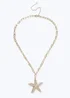 Muse Gold Starfish Metal Pendant Necklace - One Size Image 1