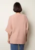 Blue Vanilla Pink Edge To Edge Rib Cardigan - One Size Image 4