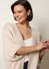 Blue Vanilla Beige Edge To Edge Rib Cardigan - One Size Image 2