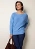 Blue Vanilla Blue Round Neck Jumper - One Size Image 2