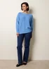 Blue Vanilla Blue Round Neck Jumper - One Size Image 3