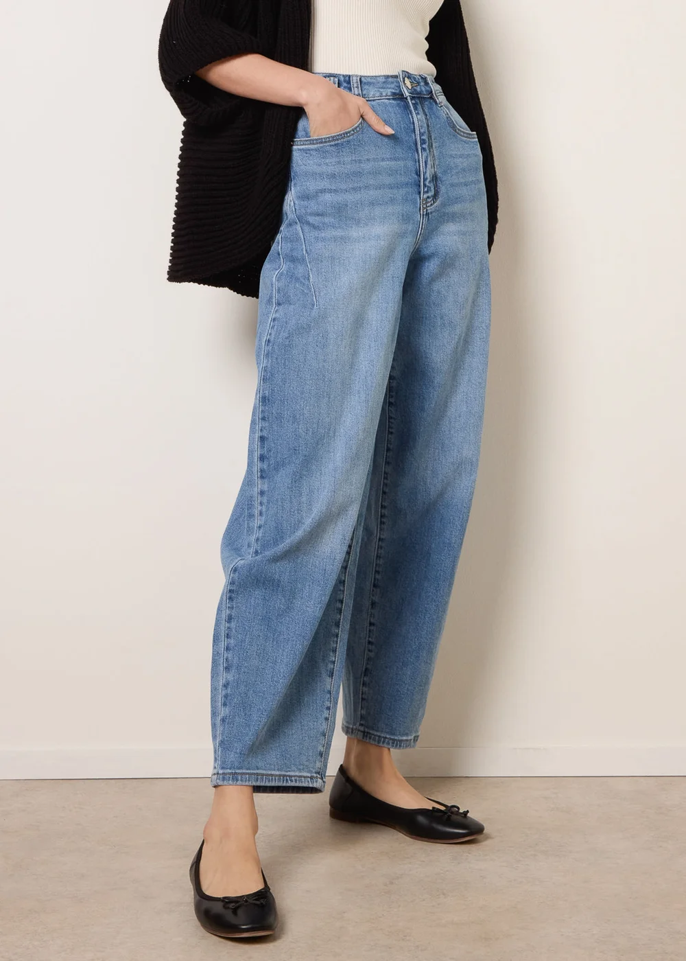 Blue Vanilla Blue Barrel Leg Stretch Jeans - 10 Image 1