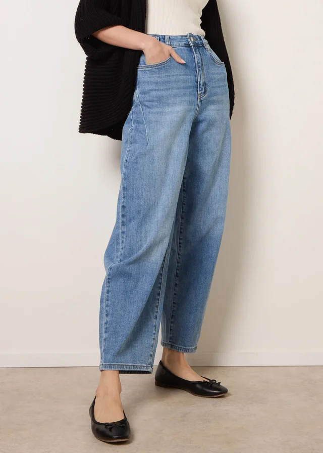 Blue Vanilla Blue Barrel Leg Stretch Jeans