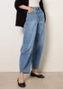 Blue Vanilla Blue Barrel Leg Stretch Jeans - 10 Image 1