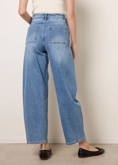 Blue Vanilla Blue Barrel Leg Stretch Jeans - 10 Image 4