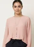 Blue Vanilla Pink Long Sleeve Pleated Top - S/M Image 1