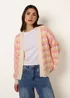 Blue Vanilla Pink Multicoloured Striped Cardigan - S/M Image 1
