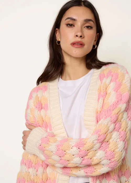 Blue Vanilla Pink Multicoloured Striped Cardigan - S/M Image 3