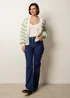 Blue Vanilla Aqua Multicoloured Striped Cardigan - S/M Image 3