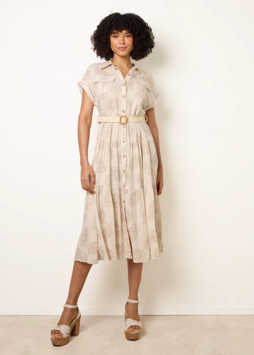 Blue Vanilla Cream Paisley Print Dress - M Image 3