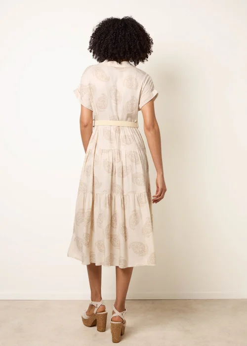 Blue Vanilla Cream Paisley Print Dress - M Image 4