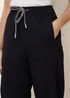 Blue Vanilla Navy Elastic Waist Drawstring Trousers - M Image 3
