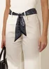Blue Vanilla White Scarf Belt Trousers - M Image 3