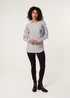 Blue Vanilla Grey Embroidered Long Sleeve Jumper - S/M Image 2