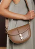 Where's That From Womens Breeze Brown Faux Leather Shoulder Bag With Gold Lock Detail - One Size Image 6