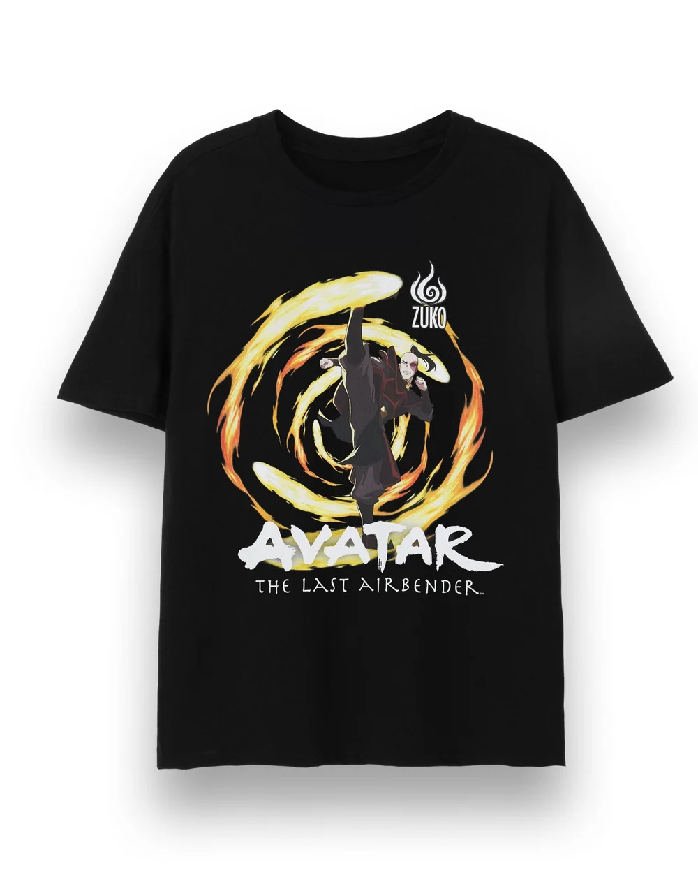 Vanilla Underground Avatar: The Last Airbender Mens Black Zuko Fire SS T-Shirt (S-3XL) - L Image 1