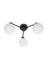 ValueLights Jonah Black Ceiling Light with Globe Shades - One Size Image 4