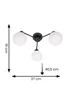 ValueLights Jonah Black Ceiling Light with Globe Shades - One Size Image 5