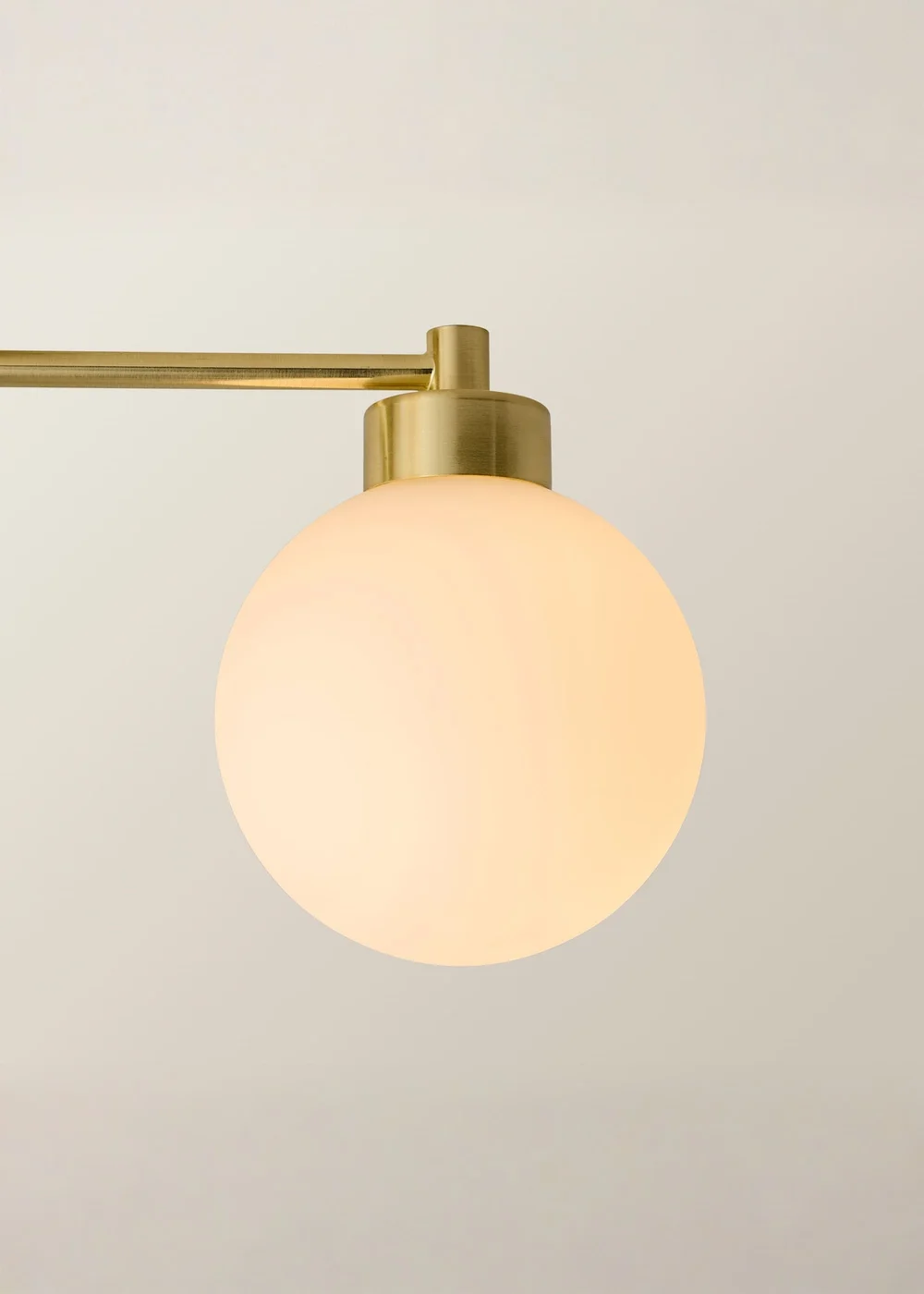ValueLights Jonah Brushed Gold Ceiling Light with Globe Shades - One Size Image 3