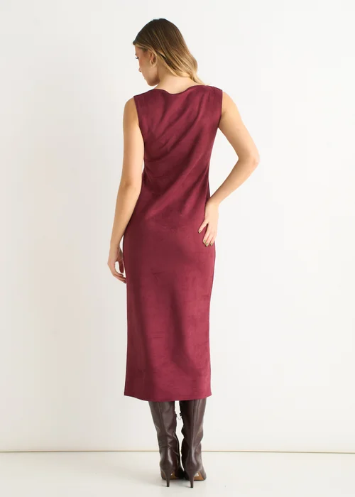 Gini London Mulberry Suede Pencil Dress - 12 Image 2