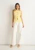 Gini London Lemon Button Front Compact Knit Waistcoat - L/XL Image 1