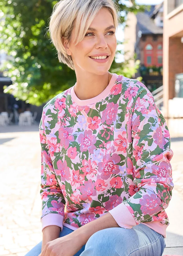 Cotton Traders Multi Colour Printed Sweatshirt