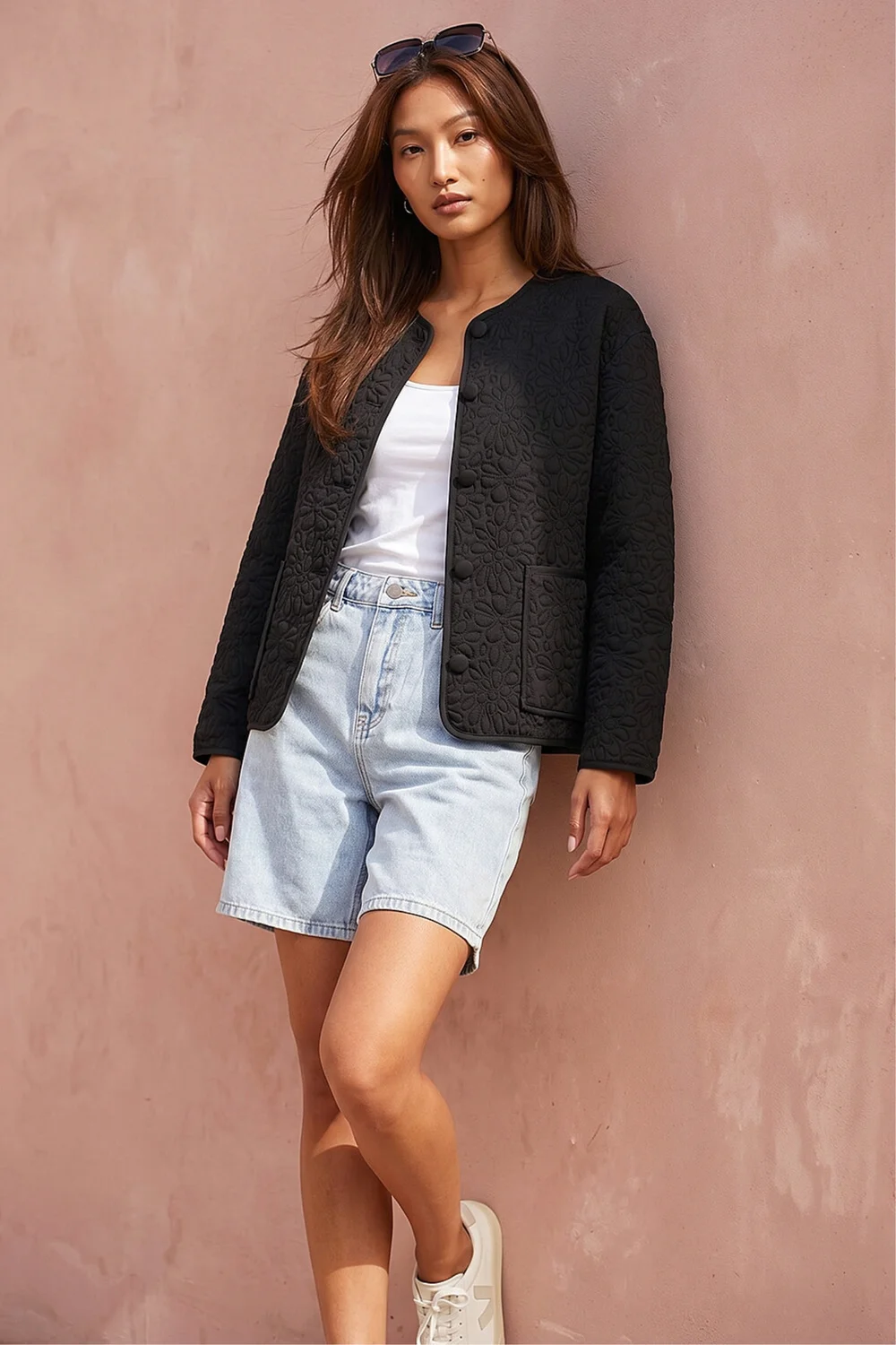 Roman Black Patterned Pocket Edge Jacket - 18 Image 2