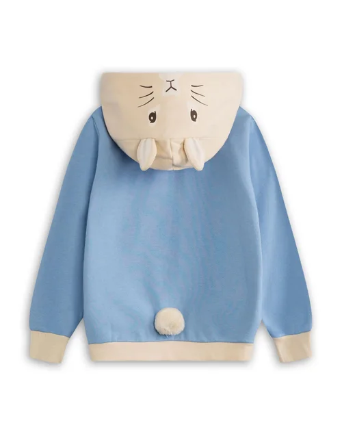 Vanilla Underground Peter Rabbit Unisex Kids Blue Hoodie (12 mnths - 5 years) - 18-24 months Image 2