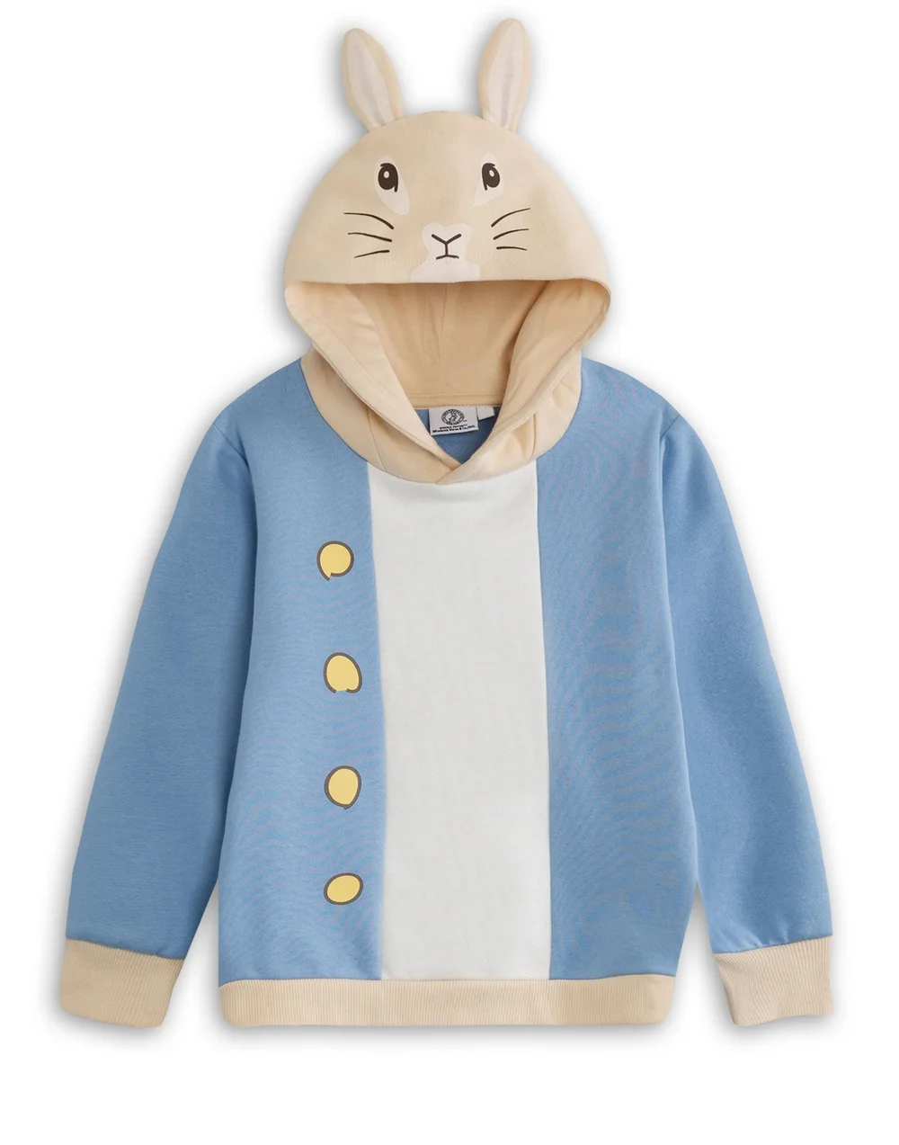 Vanilla Underground Peter Rabbit Unisex Kids Blue Hoodie (12 mnths - 5 years) - 18-24 months Image 1